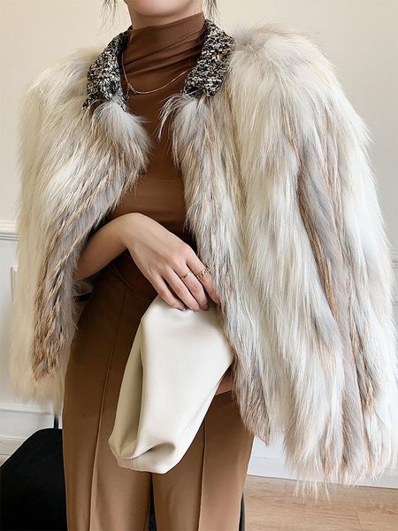 women's fur & faux real coat soft warm jackets for women 2021 short korean elegant coats female jacket ropa invierno mujer zjt557, Black
women's fur & faux real coat soft warm jackets for women 2021 short korean elegant coats female jacket ropa invierno mujer zjt557, Black