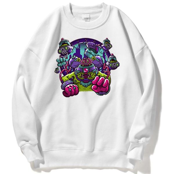 evil experiwoment funny printed female clothing cartoons fleece hoodies creativity crewneck hoody street loose womens sweatshirt women', Black