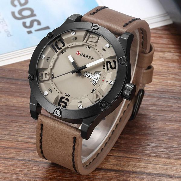 wristwatches men watch curren fashion relogio masculino week date diaplay leather strap sports watches quartz clock 8251, Slivery;brown
wristwatches men watch curren fashion relogio masculino week date diaplay leather strap sports watches quartz clock 8251, Slivery;brown
