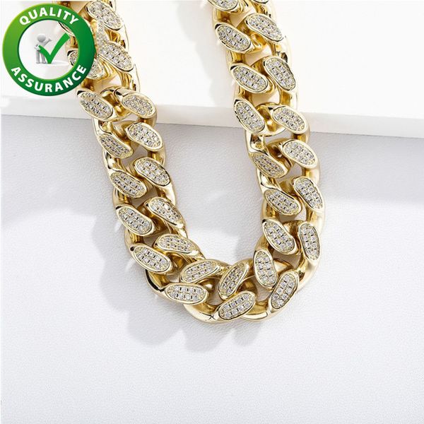 18mm full iced out heavy cuban link chains necklace hip hop cubic zirconia bling jewelry mens luxury designer bracelet diamond chain stateme, Silver
18mm full iced out heavy cuban link chains necklace hip hop cubic zirconia bling jewelry mens luxury designer bracelet diamond chain stateme, Silver