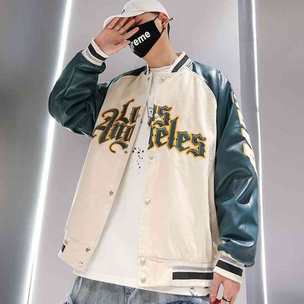 baseball ets embroidery casual college style bomber et loose women's couple hiphop high street oversized men coats, Black
baseball ets embroidery casual college style bomber et loose women's couple hiphop high street oversized men coats, Black