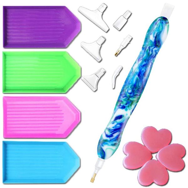 diamond painting 15pieces 5d tool handmade resin point drill pen kit with 4 colours tray and clay wax replaceable nib
diamond painting 15pieces 5d tool handmade resin point drill pen kit with 4 colours tray and clay wax replaceable nib