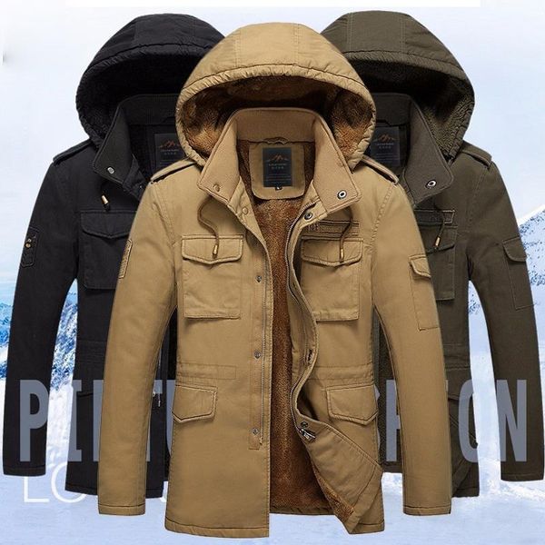 men's down & parkas winter mens warm fleece liner jacker coats man thick cotton military jackets men jaquetas masculina hooded coat, Black
men's down & parkas winter mens warm fleece liner jacker coats man thick cotton military jackets men jaquetas masculina hooded coat, Black