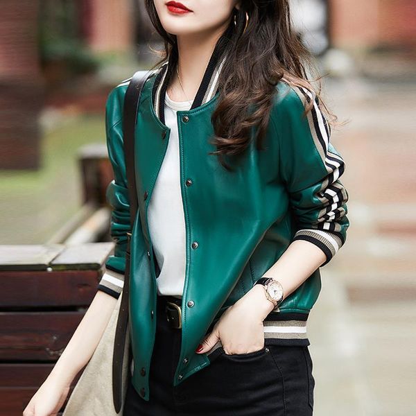 fashion green color faux sheepskin varsity jacket women pu leather coat womens single-breasted baseball jackets women's, Black;brown
fashion green color faux sheepskin varsity jacket women pu leather coat womens single-breasted baseball jackets women's, Black;brown