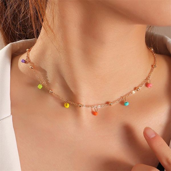 chokers ins colorful beads necklace for women girl fashion simple small fresh choker aesthetic chain jewelry casual trendy accessories, Golden;silver
chokers ins colorful beads necklace for women girl fashion simple small fresh choker aesthetic chain jewelry casual trendy accessories, Golden;silver