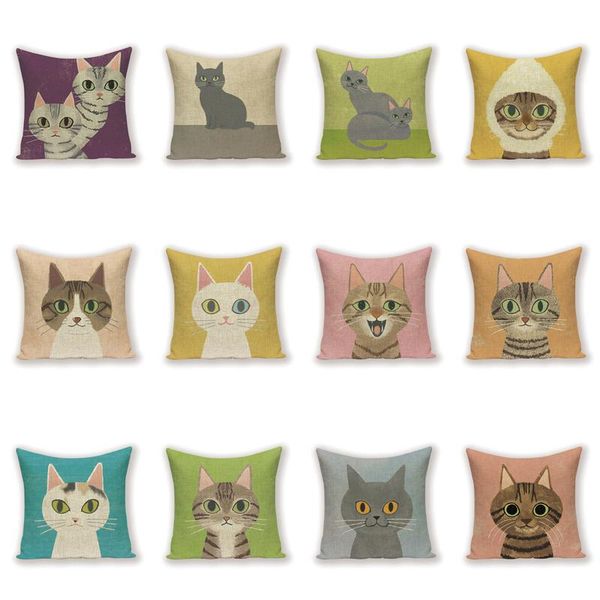 cushion/decorative pillow cute animal cushion cover cartoon cat print case linen 45x45 throw covers decoration for home bed kissenbezug
cushion/decorative pillow cute animal cushion cover cartoon cat print case linen 45x45 throw covers decoration for home bed kissenbezug