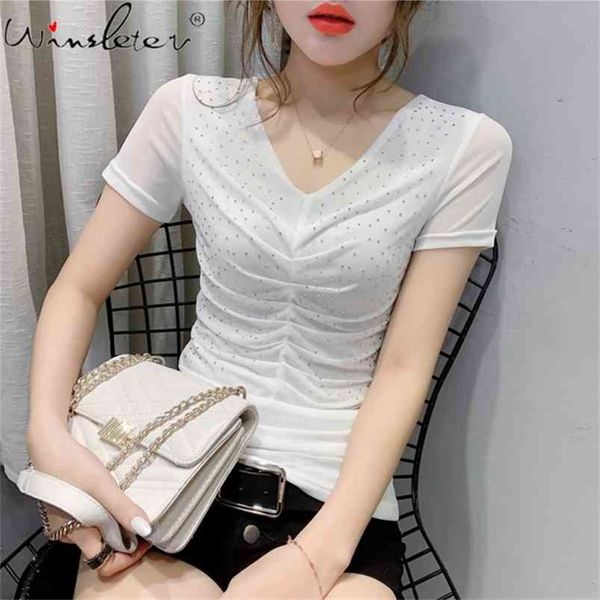 diamonded women t-shirts casual mesh slim tee summer female short sleeve v-neck t shirt for womens clothingt03710b 210421, Black;gray
diamonded women t-shirts casual mesh slim tee summer female short sleeve v-neck t shirt for womens clothingt03710b 210421, Black;gray