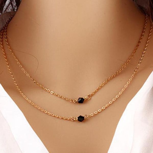 pendant necklaces fashion simple women's short collarbone necklace elegant black crystal zircon choker chain ladies wedding party jewel, Silver
pendant necklaces fashion simple women's short collarbone necklace elegant black crystal zircon choker chain ladies wedding party jewel, Silver