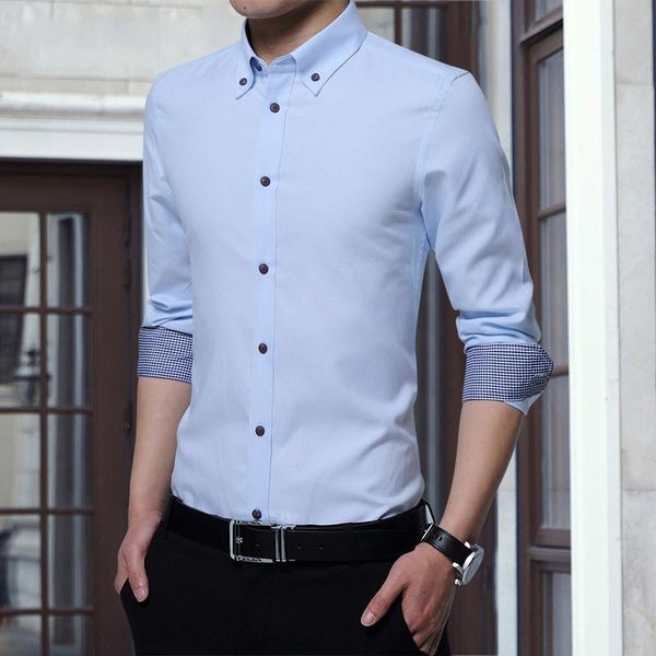 men's tracksuits pure cotton shirt slim fit fashion long sleeve casual business shirts men man clothing 80bt, Gray
men's tracksuits pure cotton shirt slim fit fashion long sleeve casual business shirts men man clothing 80bt, Gray