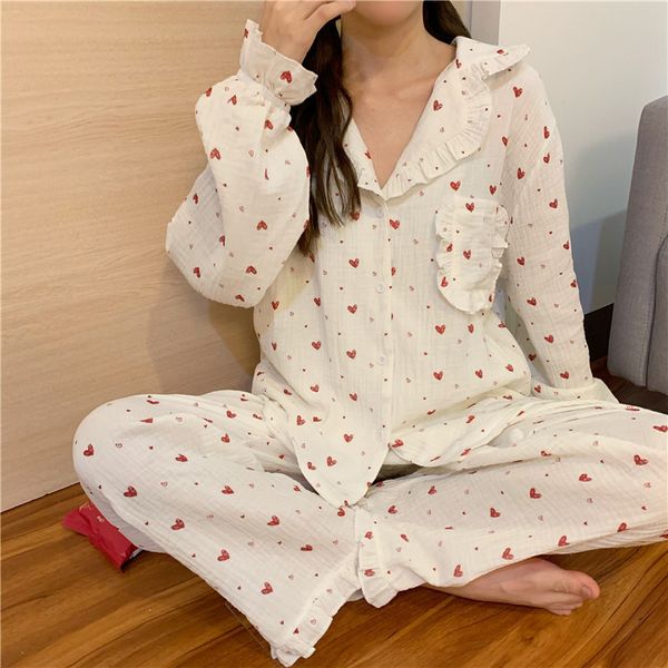 women's sleepwear sweet ladie's pajamas set long sleeve trousers sleep wear home clothes cotton pyjamas women autumn winter pijama, Black;red
women's sleepwear sweet ladie's pajamas set long sleeve trousers sleep wear home clothes cotton pyjamas women autumn winter pijama, Black;red