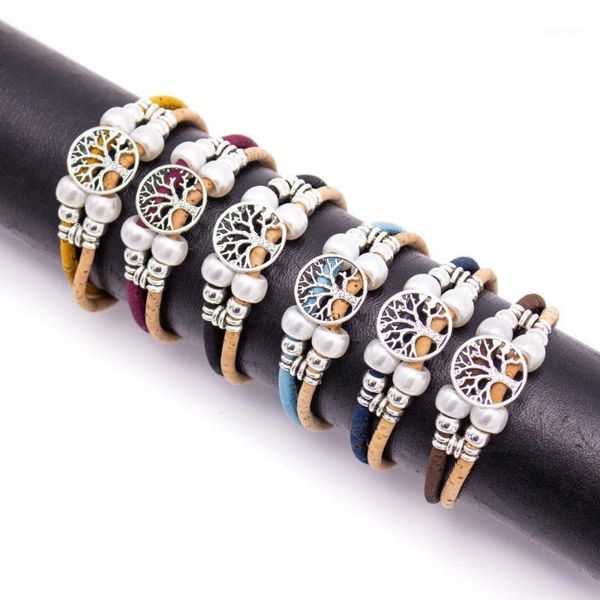 colorful cork with pearl and round tree pendant handmade friendship bracelet adjustable br-441-b-61, Black
colorful cork with pearl and round tree pendant handmade friendship bracelet adjustable br-441-b-61, Black