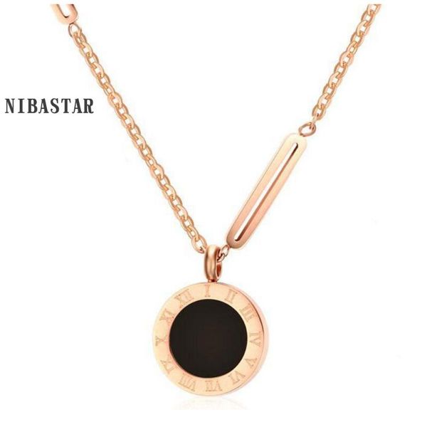 pendant necklaces fashion jewelry women stainless steel rose gold colour necklace simple roman numeral shell, Silver
pendant necklaces fashion jewelry women stainless steel rose gold colour necklace simple roman numeral shell, Silver