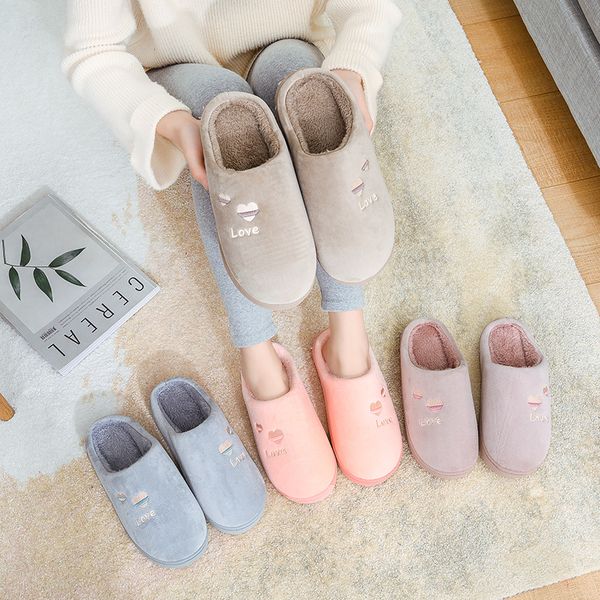 new love plush cotton slippers wholesale winter home thickening warm non-slip lovers home shoes, Black
new love plush cotton slippers wholesale winter home thickening warm non-slip lovers home shoes, Black