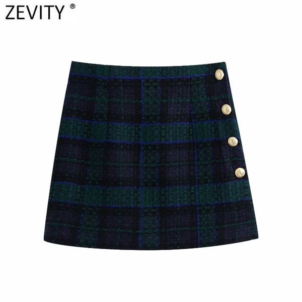 zevity women vintage plaid print tweed woolen back zipper slim mini skirt faldas mujer lady side buttons chic skirts qun692 210419, Black
zevity women vintage plaid print tweed woolen back zipper slim mini skirt faldas mujer lady side buttons chic skirts qun692 210419, Black