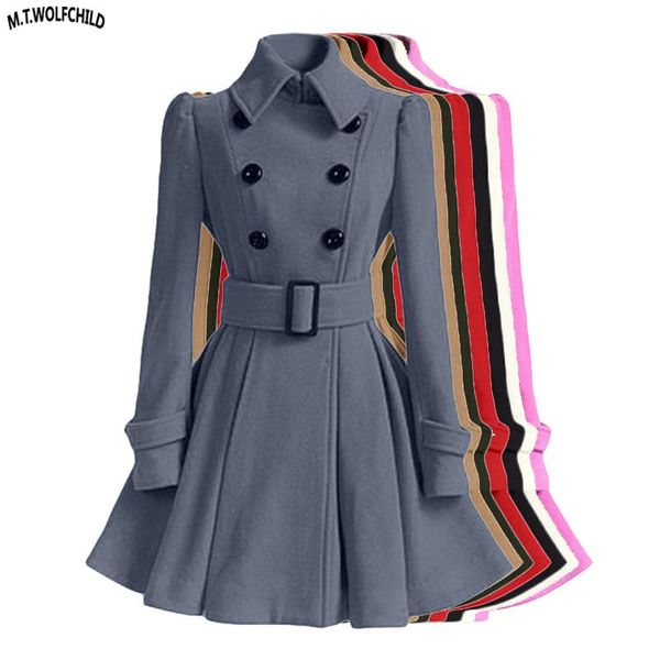 women's wool & blends fashion 2021 women autumn winter clothing coats long slim skirt coat with belt casual double breasted outerwear, Black
women's wool & blends fashion 2021 women autumn winter clothing coats long slim skirt coat with belt casual double breasted outerwear, Black