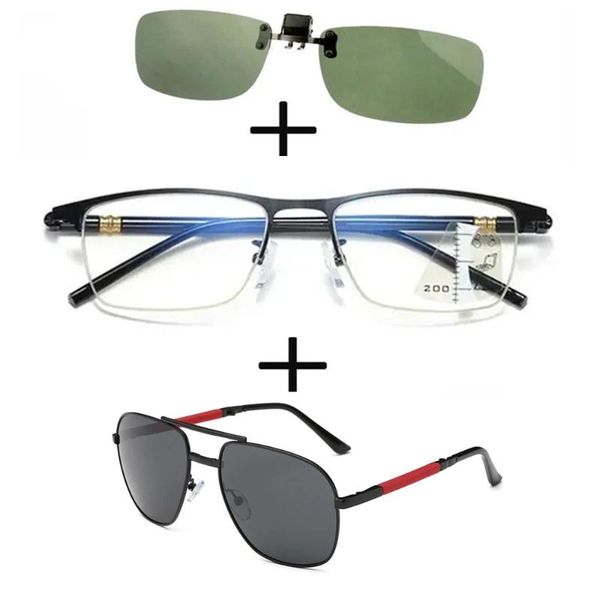 sunglasses 3pcsrectangular metal black business reading glasses men women + polarized sports ultraligero clip, White;black
sunglasses 3pcsrectangular metal black business reading glasses men women + polarized sports ultraligero clip, White;black