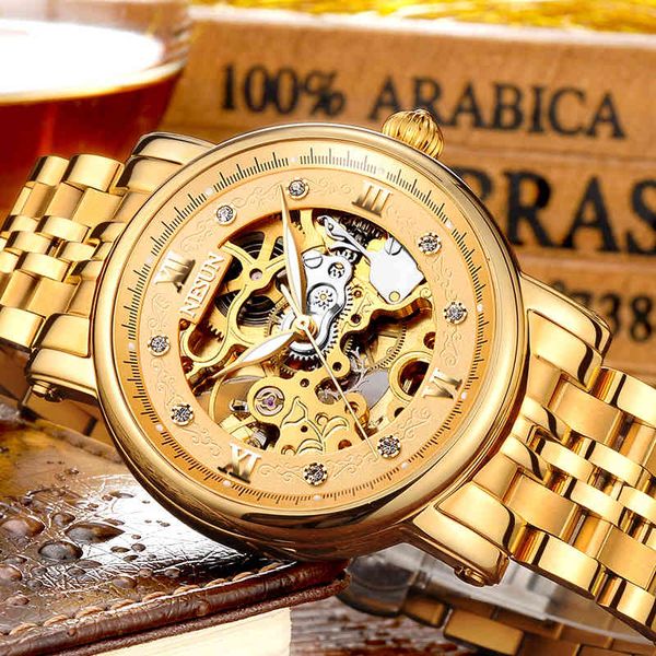 nesun men luxury brand automatic self-wind mechanical watches waterproof hollow sports male relogio masculino, Slivery;brown
nesun men luxury brand automatic self-wind mechanical watches waterproof hollow sports male relogio masculino, Slivery;brown