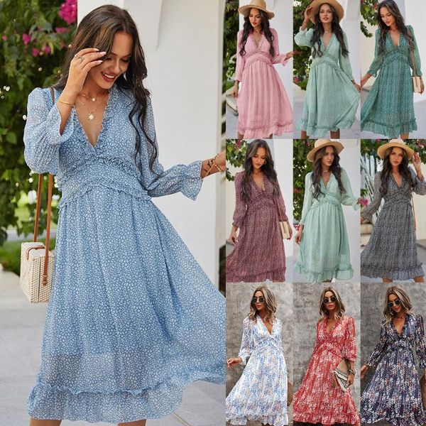 casual dresses vitiana women chiffon beach dress summer female deep v-neck party femme print long vestidos elegant clothes, Black;gray
casual dresses vitiana women chiffon beach dress summer female deep v-neck party femme print long vestidos elegant clothes, Black;gray