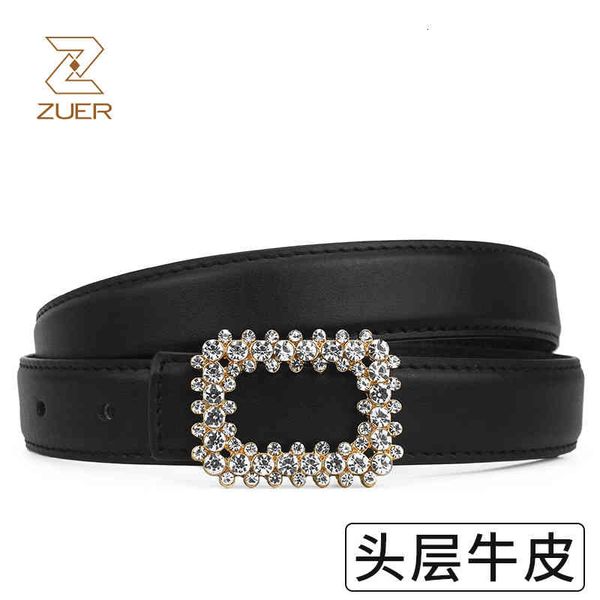 belts buckles zuer women's white diamond thin rv brand leather decorative female, Black;brown
belts buckles zuer women's white diamond thin rv brand leather decorative female, Black;brown