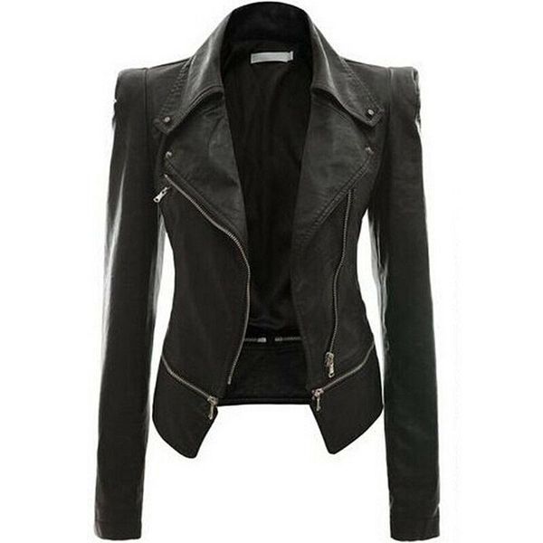 women's jackets 2021 winter autumn motorcycle faux leather zipper basic coat pu jacket turn-down collar biker punk outerwear, Black;brown
women's jackets 2021 winter autumn motorcycle faux leather zipper basic coat pu jacket turn-down collar biker punk outerwear, Black;brown
