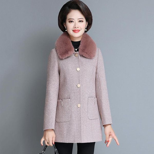 women's wool & blends plaid woolen coat women autumn winter 2021 fashion fur collar plus cotton liner thick loose, Black
women's wool & blends plaid woolen coat women autumn winter 2021 fashion fur collar plus cotton liner thick loose, Black