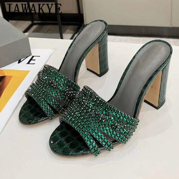 slippers rhinestone chunky heels women crystal ladies shoes block high sandals runway summer nightclub party, Black
slippers rhinestone chunky heels women crystal ladies shoes block high sandals runway summer nightclub party, Black