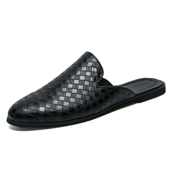 fashion business men loafers pu leather slippers weaving breathable for man outdoor lightweight half shoes1, Black
fashion business men loafers pu leather slippers weaving breathable for man outdoor lightweight half shoes1, Black