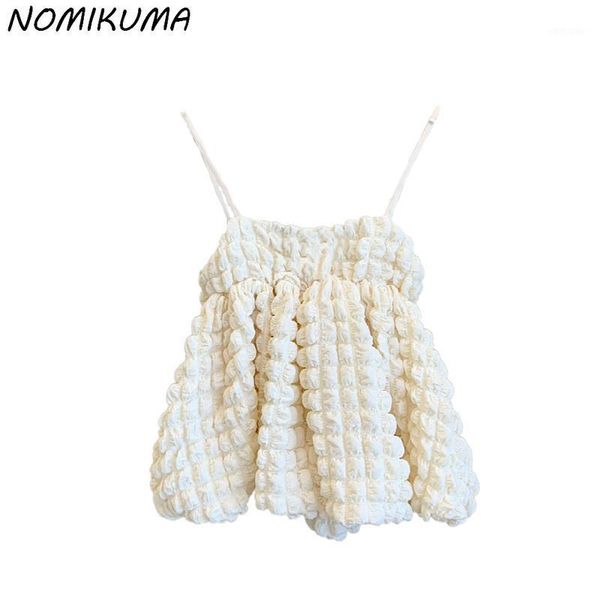 women's tanks & camis nomikuma cute women korean folds plaids summer 2021 strapless sling vest fashion female 6k430, White
women's tanks & camis nomikuma cute women korean folds plaids summer 2021 strapless sling vest fashion female 6k430, White