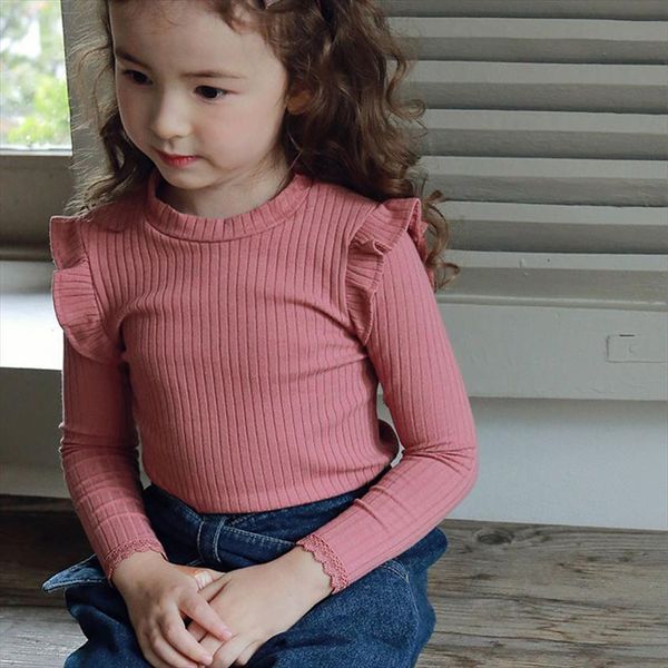 autumn childrens girls solid color little filigree stripe t shirt clothes, Blue
autumn childrens girls solid color little filigree stripe t shirt clothes, Blue