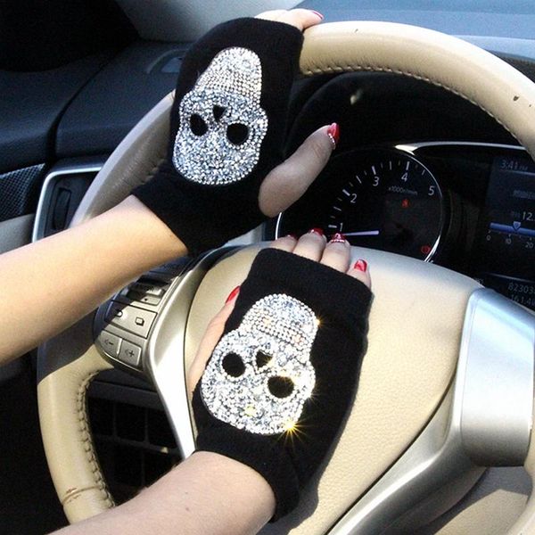five fingers gloves winter women rhinestone skull a+ diamond crown half finger warm knitted black mittens students femme, Blue;gray
five fingers gloves winter women rhinestone skull a+ diamond crown half finger warm knitted black mittens students femme, Blue;gray
