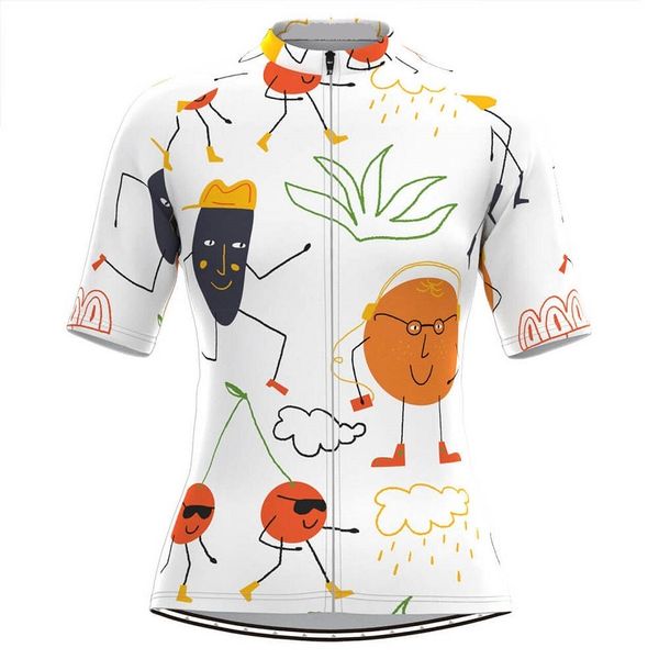 retro cartoon fruits print summer cycling short sleeve jersey black/red
retro cartoon fruits print summer cycling short sleeve jersey black/red