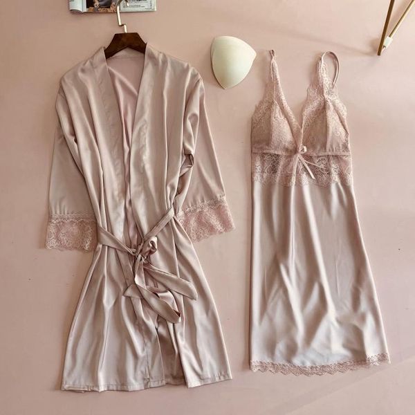 robe set sleepwear rayon summer nightgown intimate lingerie casual lady lace kimono bathrobe gown nightwear women's, Black;red
robe set sleepwear rayon summer nightgown intimate lingerie casual lady lace kimono bathrobe gown nightwear women's, Black;red