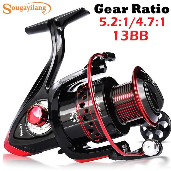baitcasting reels sougayilang fishing reel 2000-6000 series 5.2:1-4.7:1 gear ratio high speed 13bb aluminium spool spinning wheel tool tackl
baitcasting reels sougayilang fishing reel 2000-6000 series 5.2:1-4.7:1 gear ratio high speed 13bb aluminium spool spinning wheel tool tackl