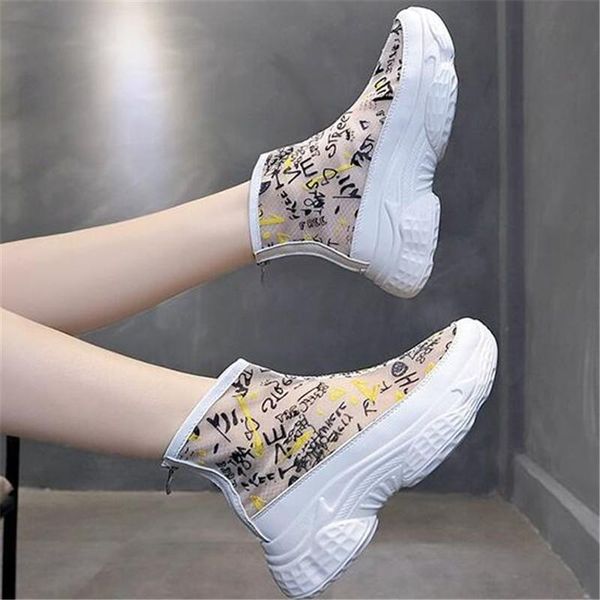 boots fashion women's summer chunky ankle breathable comfortable female mesh sneakers graffiti platform cool casual shoes, Black
boots fashion women's summer chunky ankle breathable comfortable female mesh sneakers graffiti platform cool casual shoes, Black