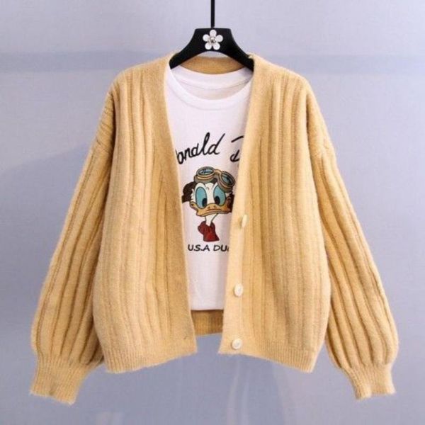 women's knits & tees sueter de mujer cardigan coat feminine autumn winter korean version age reduction loose lazy wind wear sweater out, White
women's knits & tees sueter de mujer cardigan coat feminine autumn winter korean version age reduction loose lazy wind wear sweater out, White