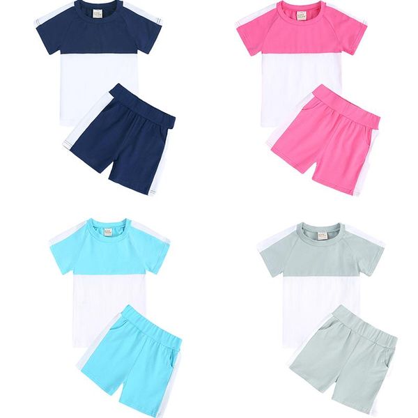 summer clothing sets for children tracksuits contrast color shorts girls clothes boys born toddler outfits, White
summer clothing sets for children tracksuits contrast color shorts girls clothes boys born toddler outfits, White
