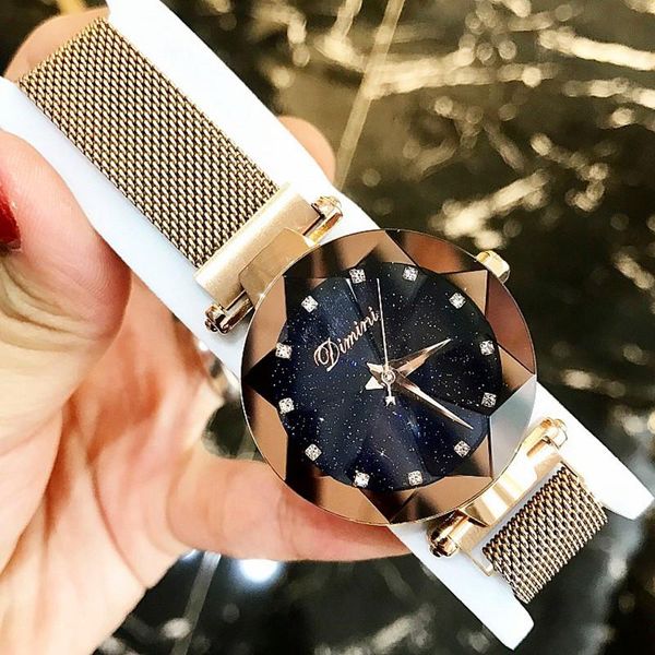 wristwatches brand women watch fashion creative luxury starry quartz watches simple magnet stone strap clock horloges vrouwen, Slivery;brown
wristwatches brand women watch fashion creative luxury starry quartz watches simple magnet stone strap clock horloges vrouwen, Slivery;brown