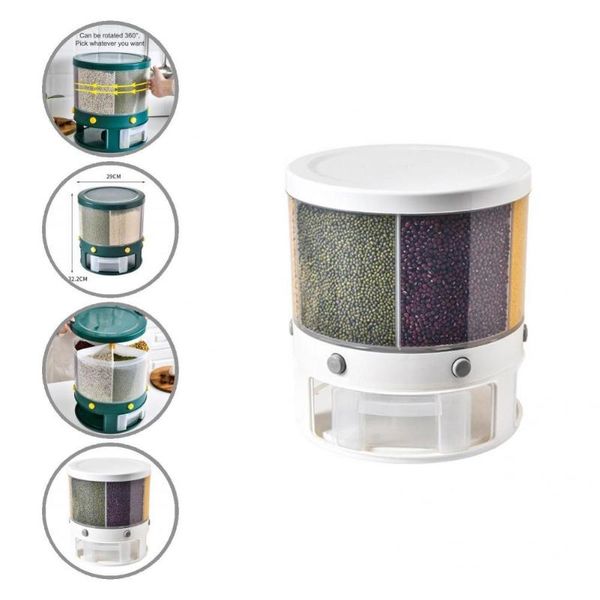 storage bottles & jars dust-proof visual window 6-grid smooth surface grain dispenser for classification
storage bottles & jars dust-proof visual window 6-grid smooth surface grain dispenser for classification