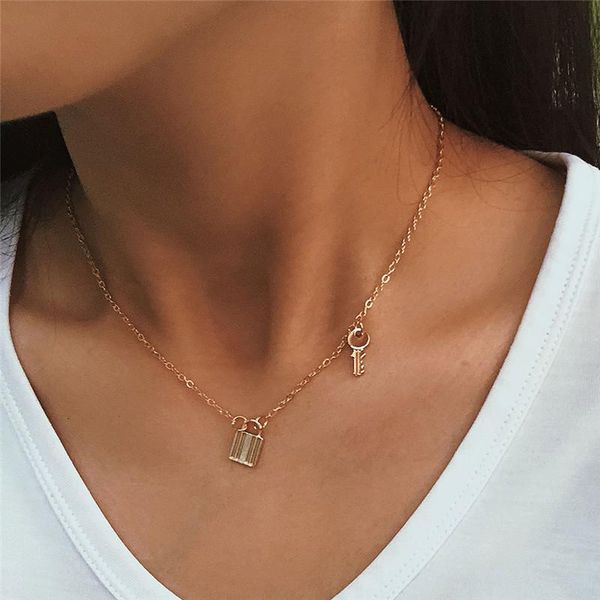 accessories unique gold silver color lock key necklaces&pendants for women simple style chain choker necklaces pendant
accessories unique gold silver color lock key necklaces&pendants for women simple style chain choker necklaces pendant