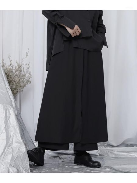 men's pants wide-leg pendant culottes hair stylist fashion trend double legs loose casual, Black
men's pants wide-leg pendant culottes hair stylist fashion trend double legs loose casual, Black