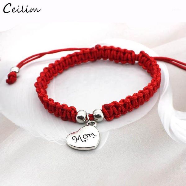 charm bracelets 2021 lucky jewelry metal heart mom bracelet handmade adjustable red braided rope mother's day gift drop1, Golden;silver
charm bracelets 2021 lucky jewelry metal heart mom bracelet handmade adjustable red braided rope mother's day gift drop1, Golden;silver