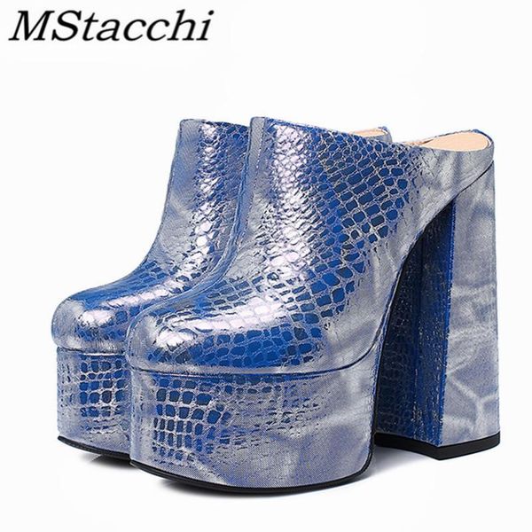 mstacchi novelty women slippers genuine leather platform high heel shoes style baotou chunky sexy, Black
mstacchi novelty women slippers genuine leather platform high heel shoes style baotou chunky sexy, Black
