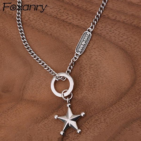chains foxanry 925 sterling silver necklace accessories fashion vintage simple five pointed star thai party jewelry wholesale
chains foxanry 925 sterling silver necklace accessories fashion vintage simple five pointed star thai party jewelry wholesale