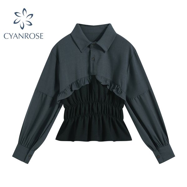women blouses and shirts for ladies elegant high waist slim elastic lantern long sleeve buttons office ladies causal blusas 210417, White
women blouses and shirts for ladies elegant high waist slim elastic lantern long sleeve buttons office ladies causal blusas 210417, White