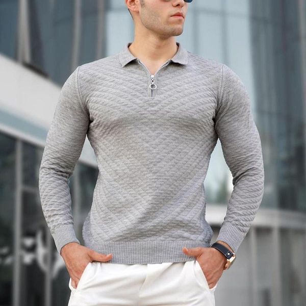 men's polos casual simple solid shirt men 2021 autumn winter fashion turn-down collar zipper knitted for male long sleeve pullover, White;black
men's polos casual simple solid shirt men 2021 autumn winter fashion turn-down collar zipper knitted for male long sleeve pullover, White;black