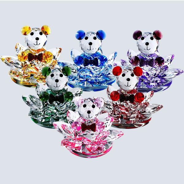 crystal lotus flower small bear figurine miniature fengshui ornaments home decoration accessories modern wedding party gifts decorative obje
crystal lotus flower small bear figurine miniature fengshui ornaments home decoration accessories modern wedding party gifts decorative obje