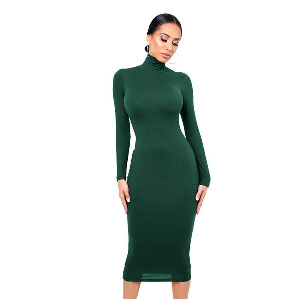 casual dresses women turtleneck bodycon midi dress long sleeve solid black white elegant party female autumn winter vestidos, Black;gray
casual dresses women turtleneck bodycon midi dress long sleeve solid black white elegant party female autumn winter vestidos, Black;gray