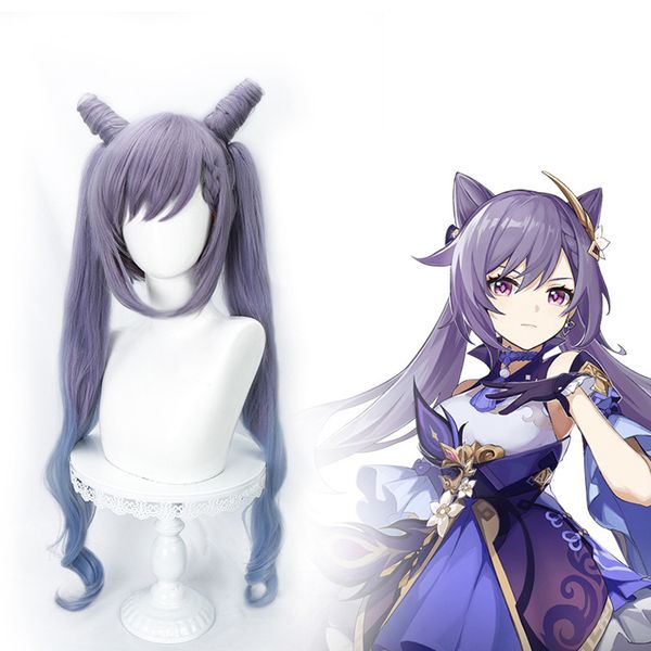 genshin impact wig cosplay purple long curly ponytails heat resistant wig synthetic hair for women halloween party props decor, Black
genshin impact wig cosplay purple long curly ponytails heat resistant wig synthetic hair for women halloween party props decor, Black