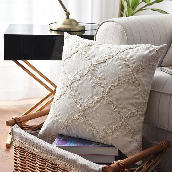 cushion/decorative pillow beige cover handmade square home decoration for living room bed zip open embroidery sofa chair coussin 45x45cm
cushion/decorative pillow beige cover handmade square home decoration for living room bed zip open embroidery sofa chair coussin 45x45cm