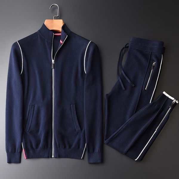 men's tracksuits sweater men luxury 100% cotton stand collar cardigan set fashon 2-piece (sweater+pants) zipper masculino, Gray
men's tracksuits sweater men luxury 100% cotton stand collar cardigan set fashon 2-piece (sweater+pants) zipper masculino, Gray